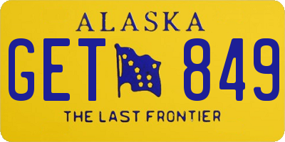 AK license plate GET849