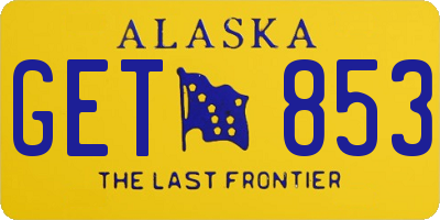 AK license plate GET853