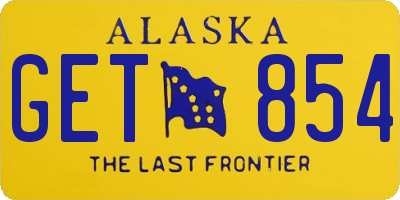 AK license plate GET854