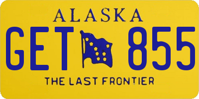 AK license plate GET855