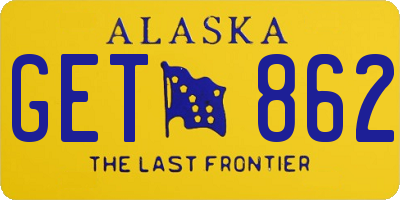 AK license plate GET862