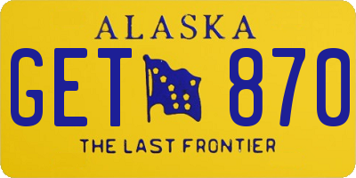 AK license plate GET870