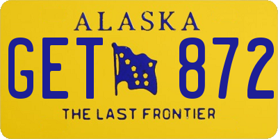 AK license plate GET872