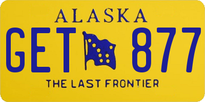AK license plate GET877