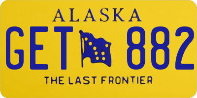 AK license plate GET882