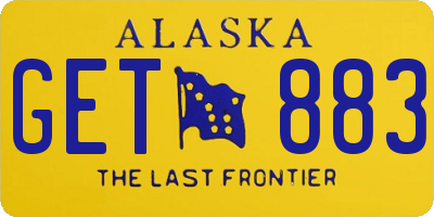 AK license plate GET883