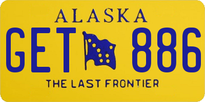 AK license plate GET886