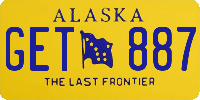 AK license plate GET887