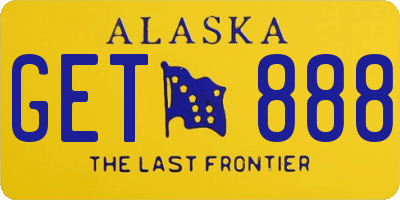 AK license plate GET888