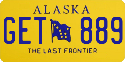 AK license plate GET889