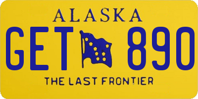 AK license plate GET890