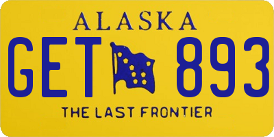 AK license plate GET893