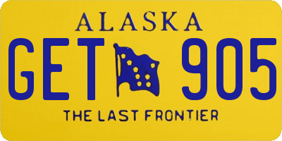 AK license plate GET905