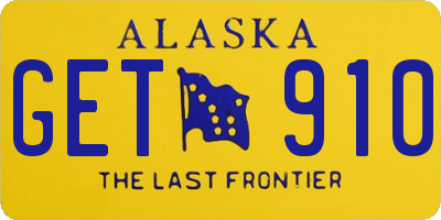 AK license plate GET910