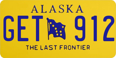 AK license plate GET912