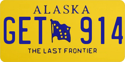 AK license plate GET914