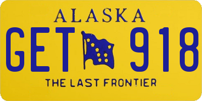 AK license plate GET918