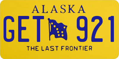 AK license plate GET921