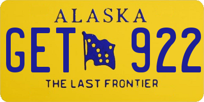 AK license plate GET922