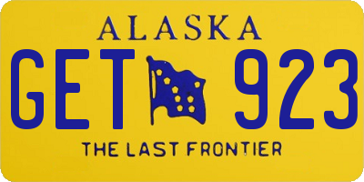 AK license plate GET923