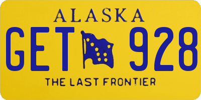 AK license plate GET928