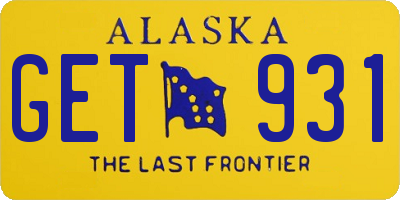 AK license plate GET931