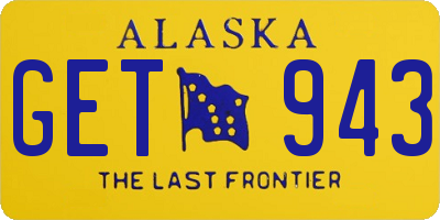 AK license plate GET943