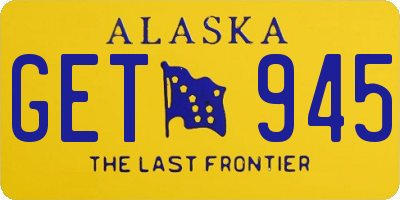 AK license plate GET945