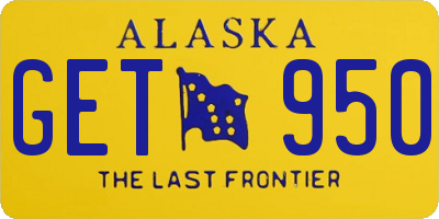 AK license plate GET950