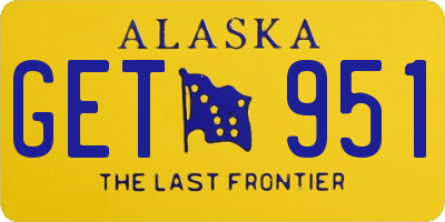 AK license plate GET951