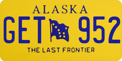 AK license plate GET952