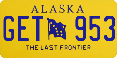 AK license plate GET953