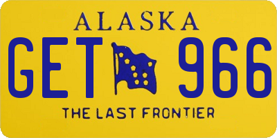 AK license plate GET966