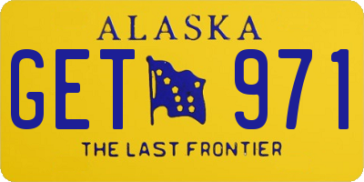 AK license plate GET971