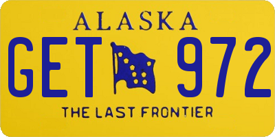 AK license plate GET972