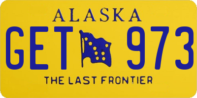 AK license plate GET973