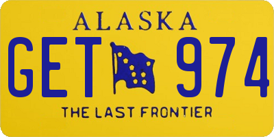 AK license plate GET974