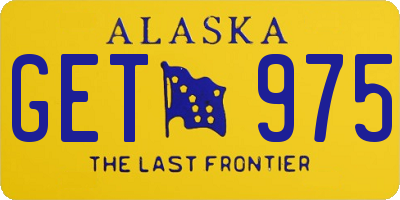 AK license plate GET975