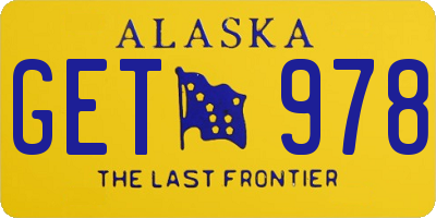 AK license plate GET978