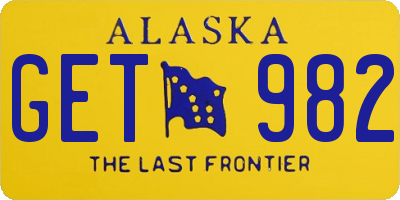 AK license plate GET982
