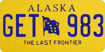 AK license plate GET983