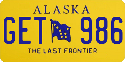 AK license plate GET986