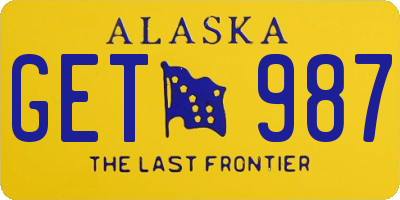 AK license plate GET987