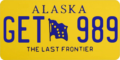 AK license plate GET989