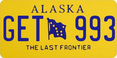 AK license plate GET993