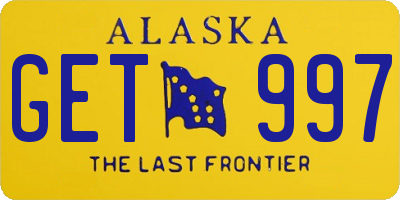 AK license plate GET997