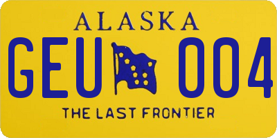 AK license plate GEU004
