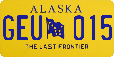 AK license plate GEU015