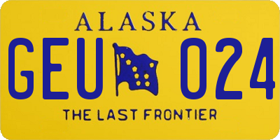 AK license plate GEU024
