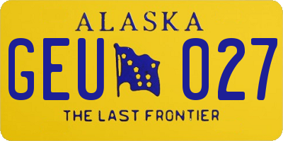 AK license plate GEU027
